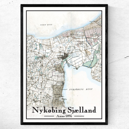 Nykøbing Sjælland plakat 50x70 cm