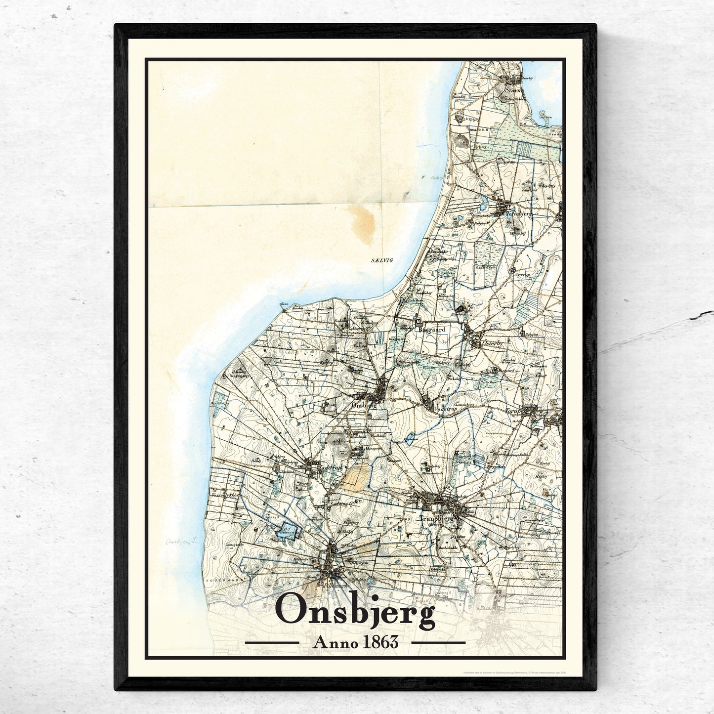 Onsbjerg på Samsø plakat 50x70 cm