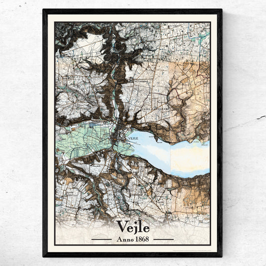 Vejle Plakat 50x70 cm